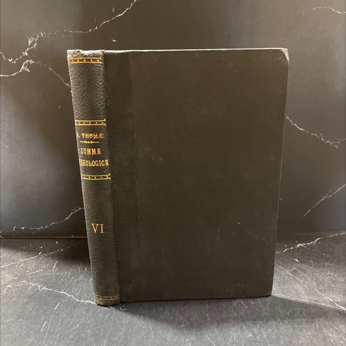summa theologica vol. vi book, by st. thomas aquinas, 1928 Leather image 1