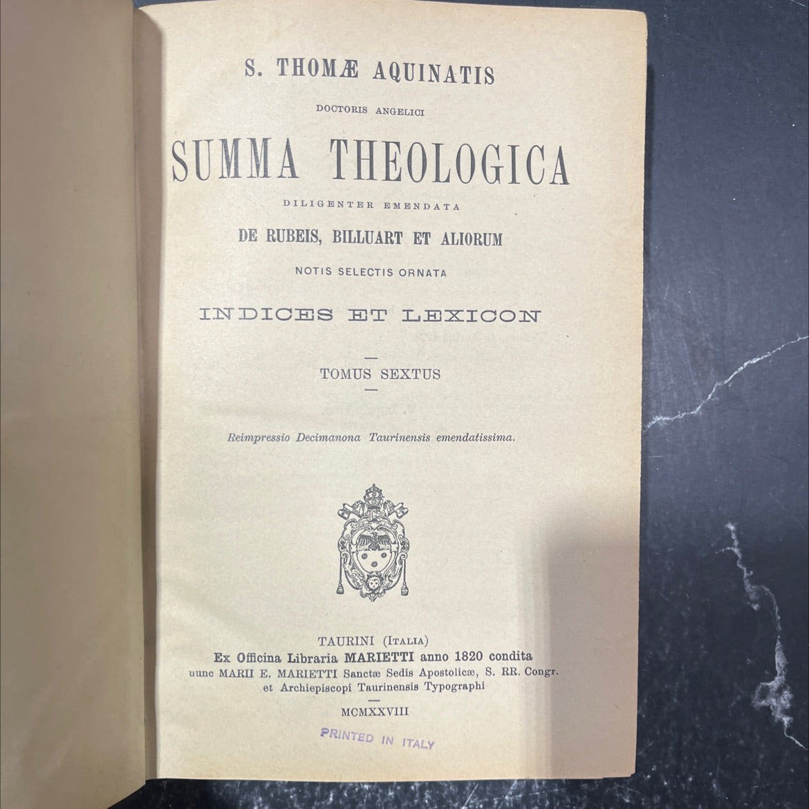 summa theologica vol. vi book, by st. thomas aquinas, 1928 Leather image 2