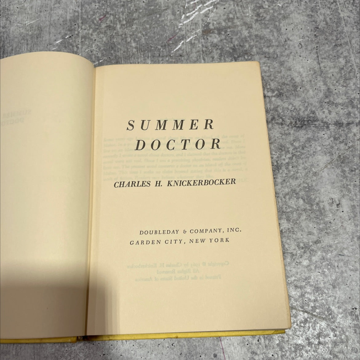 summer doctor book, by charles h. knickerbocker, 1963 Hardcover image 2