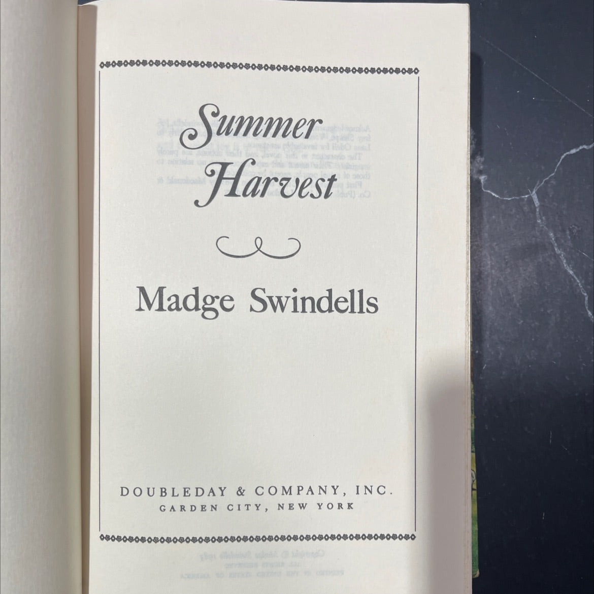 summer harvest book, by madge swindells, 1983 Hardcover image 2