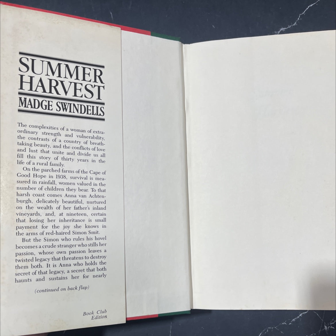 summer harvest book, by madge swindells, 1983 Hardcover image 4