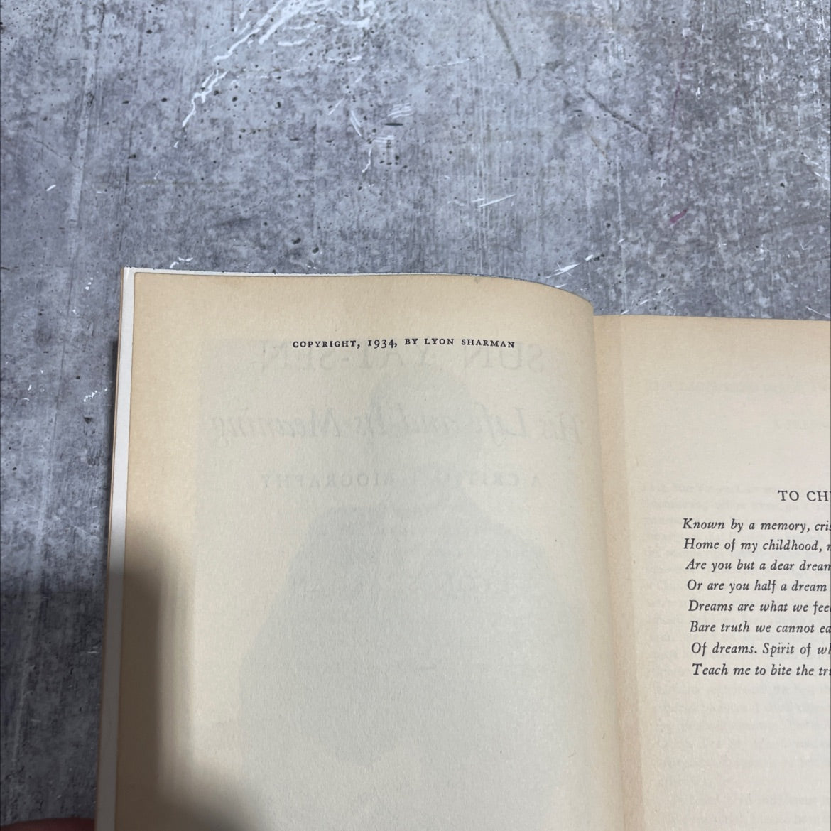 sun yat-sen his life and its meaning a critical biography book, by lyon sharman, 1934 Hardcover image 3