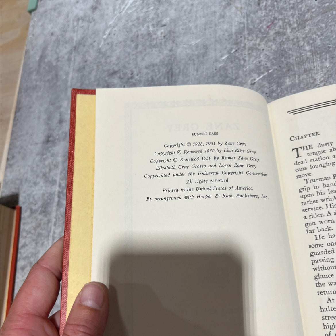 sunset pass book, by zane grey, 1959 Hardcover image 3