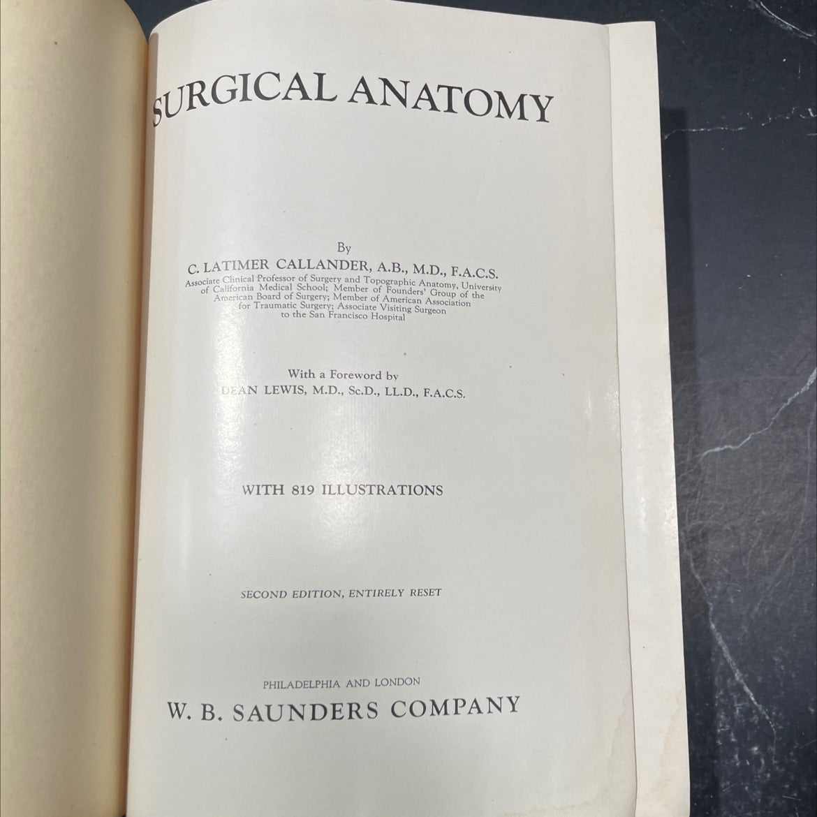 surgical anatomy book, by c. latimer callander, 1939 Hardcover image 2