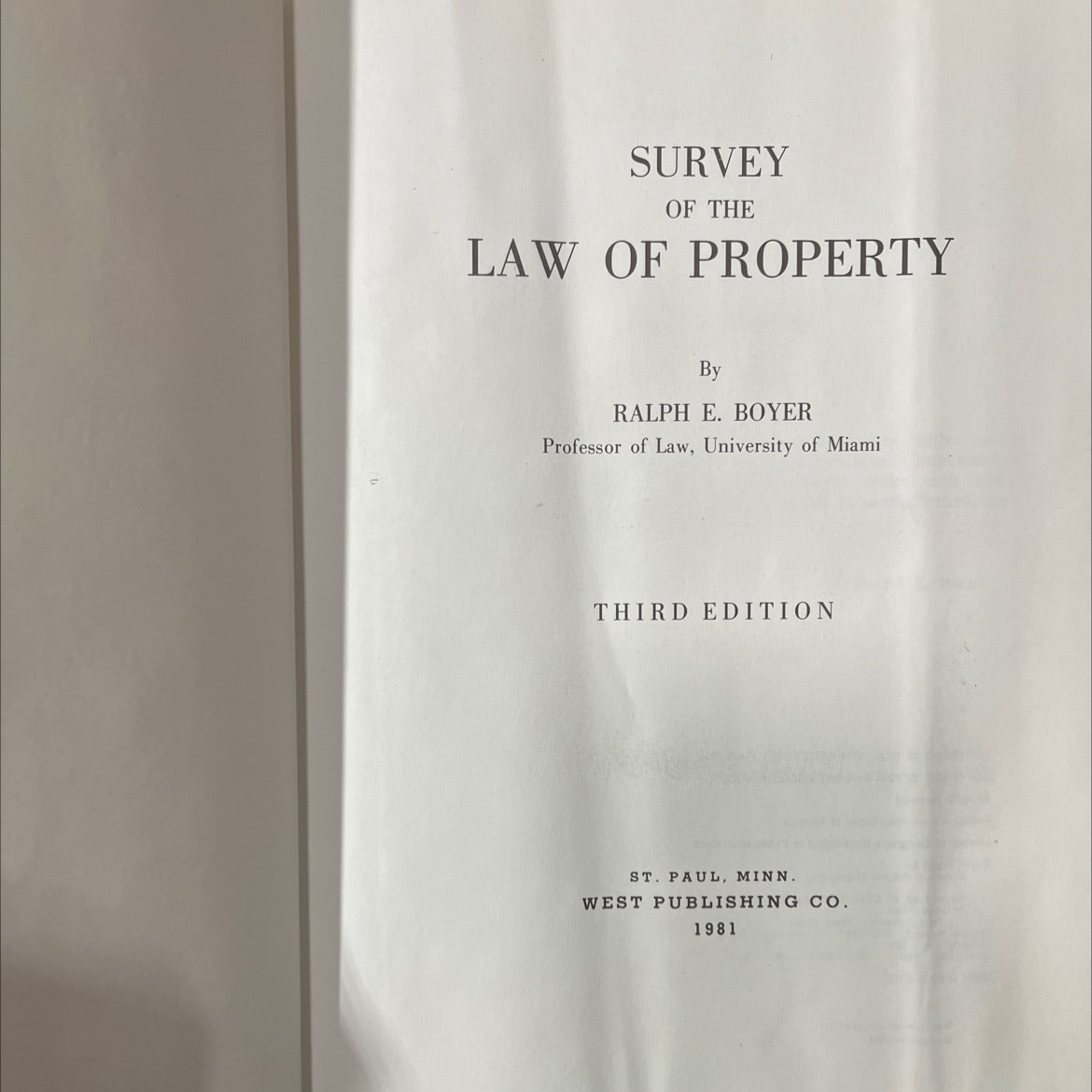 survey of the law of property book, by ralph e. boyer, 1981 Hardcover image 2