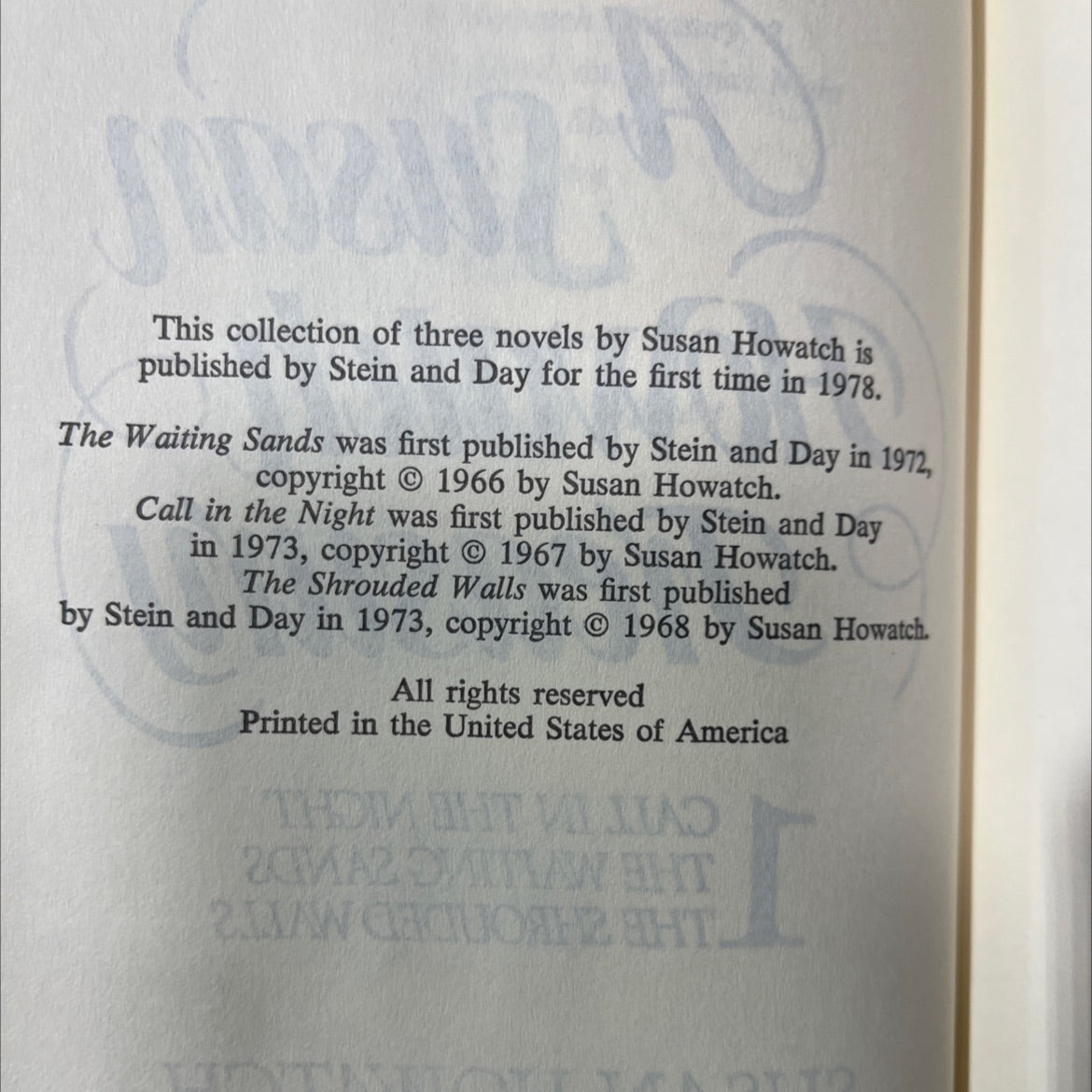 susan howatch treasury book, by Susan Howatch, 1978 Hardcover image 3