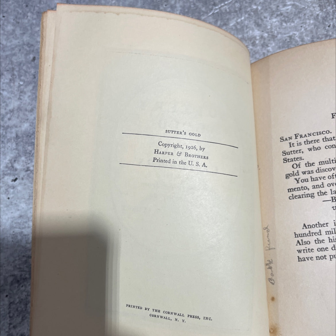 sutter's gold book, by blaisé cendrars, 1926 Hardcover image 3