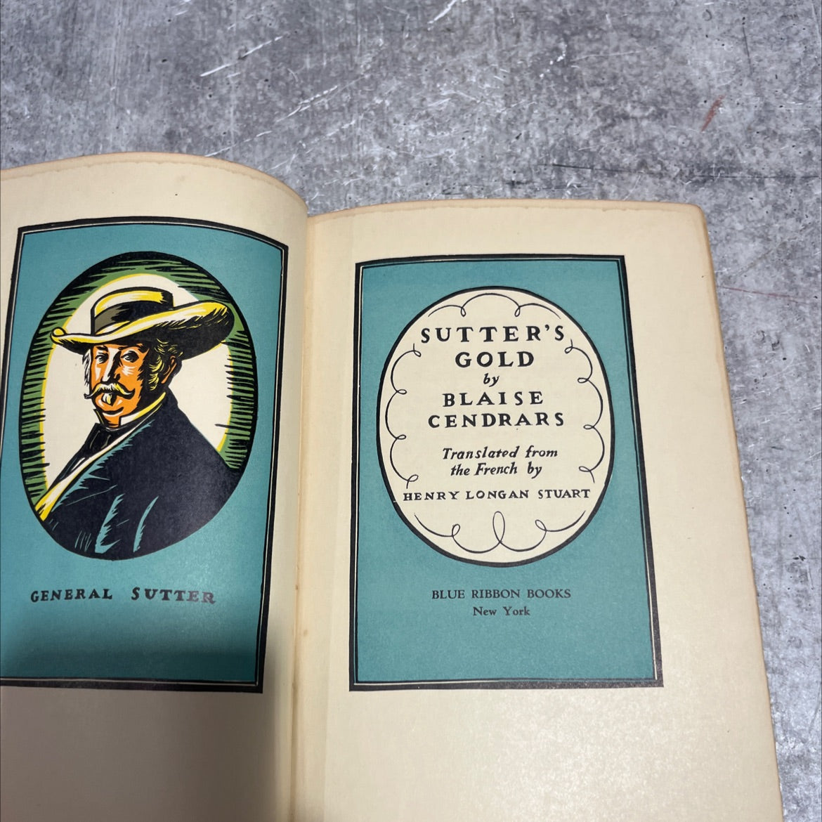 sutter's gold book, by blaisé cendrars, 1926 Hardcover image 2