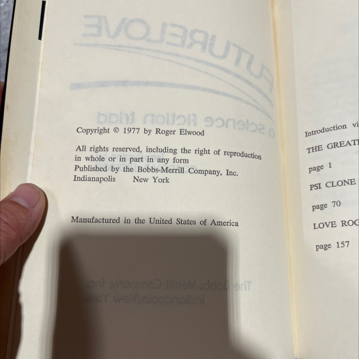 sutur futurelove book, by Roger Elwood, 1990 Hardcover image 3