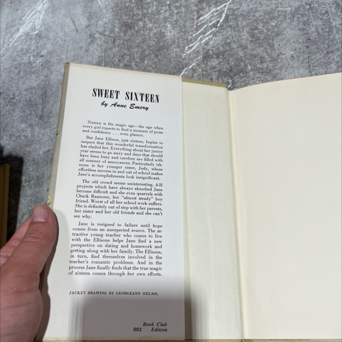 sweet sixteen book, by anne emery, 1956 Hardcover image 4