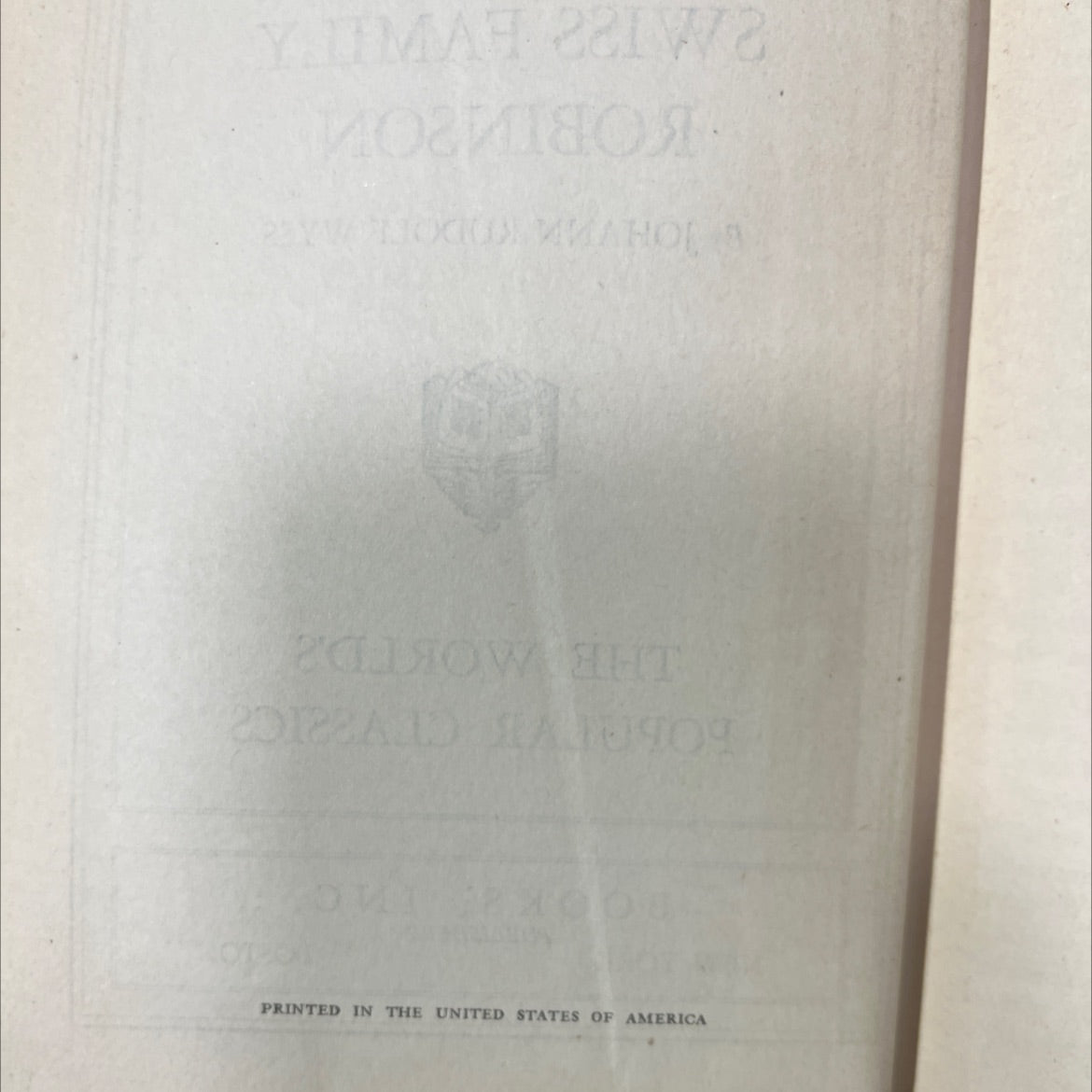 swiss family robinson book, by johann rudolf wyss, 1970 Hardcover image 3