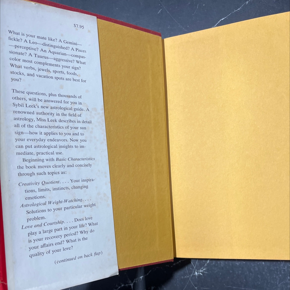 sybil leek's astrological guide to successful everyday living book, by sybil leek, 1970 Hardcover image 4