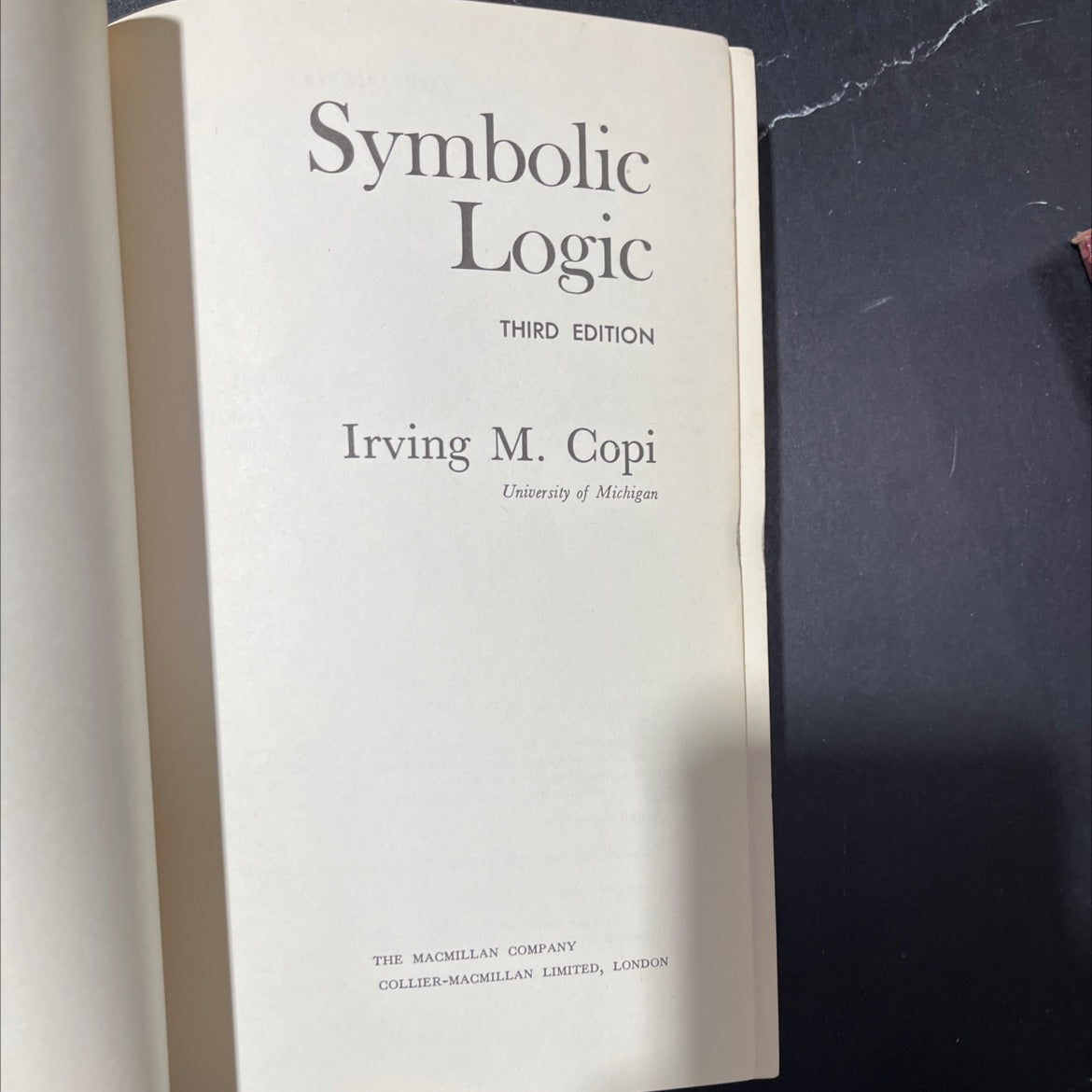 symbolic logic book, by irving m. copi, 1969 Hardcover image 2