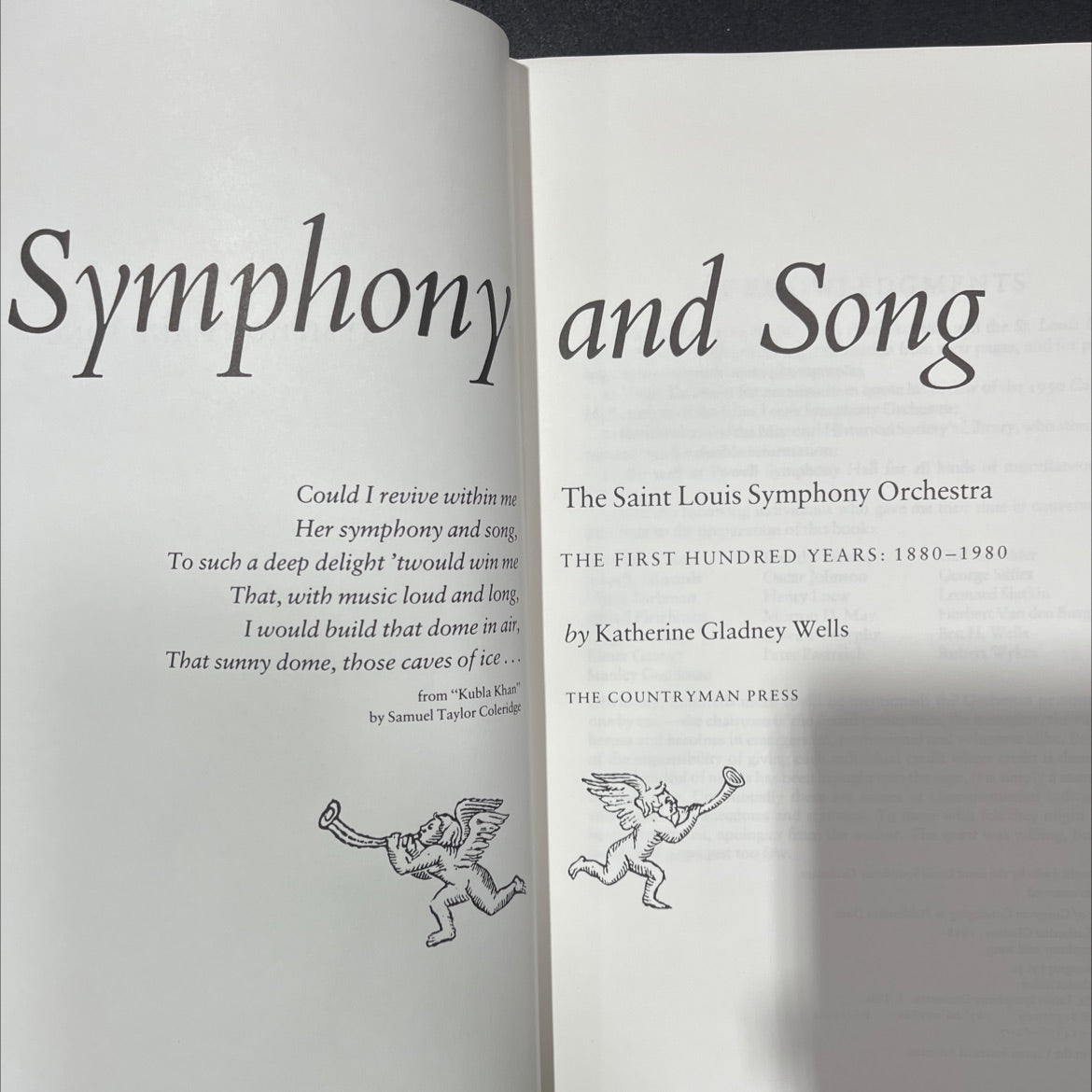 symphony and song book, by Katherine Gladney Wells, 1980 Hardcover, Vintage image 2