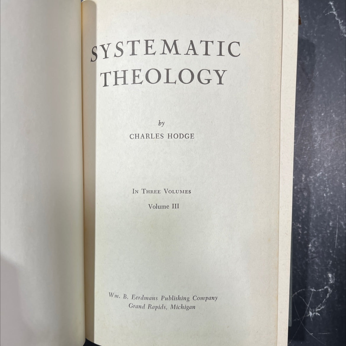 systematic theology book, by charles hodge, 1979 Hardcover image 2