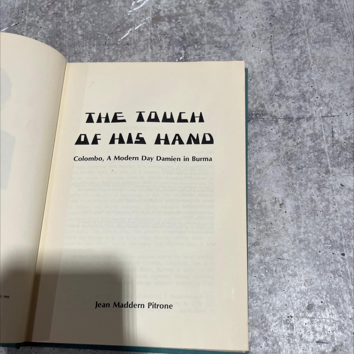 t. paul the taцен af a15 hand colombo, a modern day damien in burma book, by jean maddern pitrone, 1970 Hardcover image 2