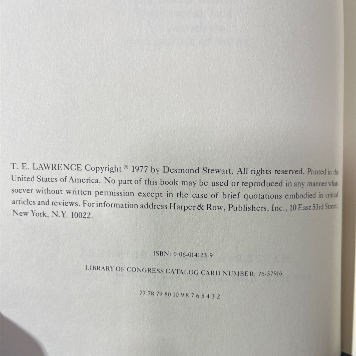 t.e. lawrence book, by Desmond Stewart, 1977 Hardcover image 3