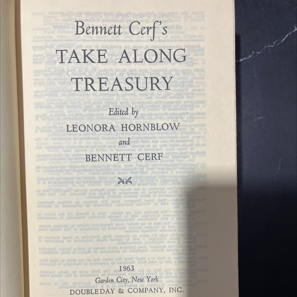 take along treasury book, by bennett cerf, 1963 Hardcover image 2