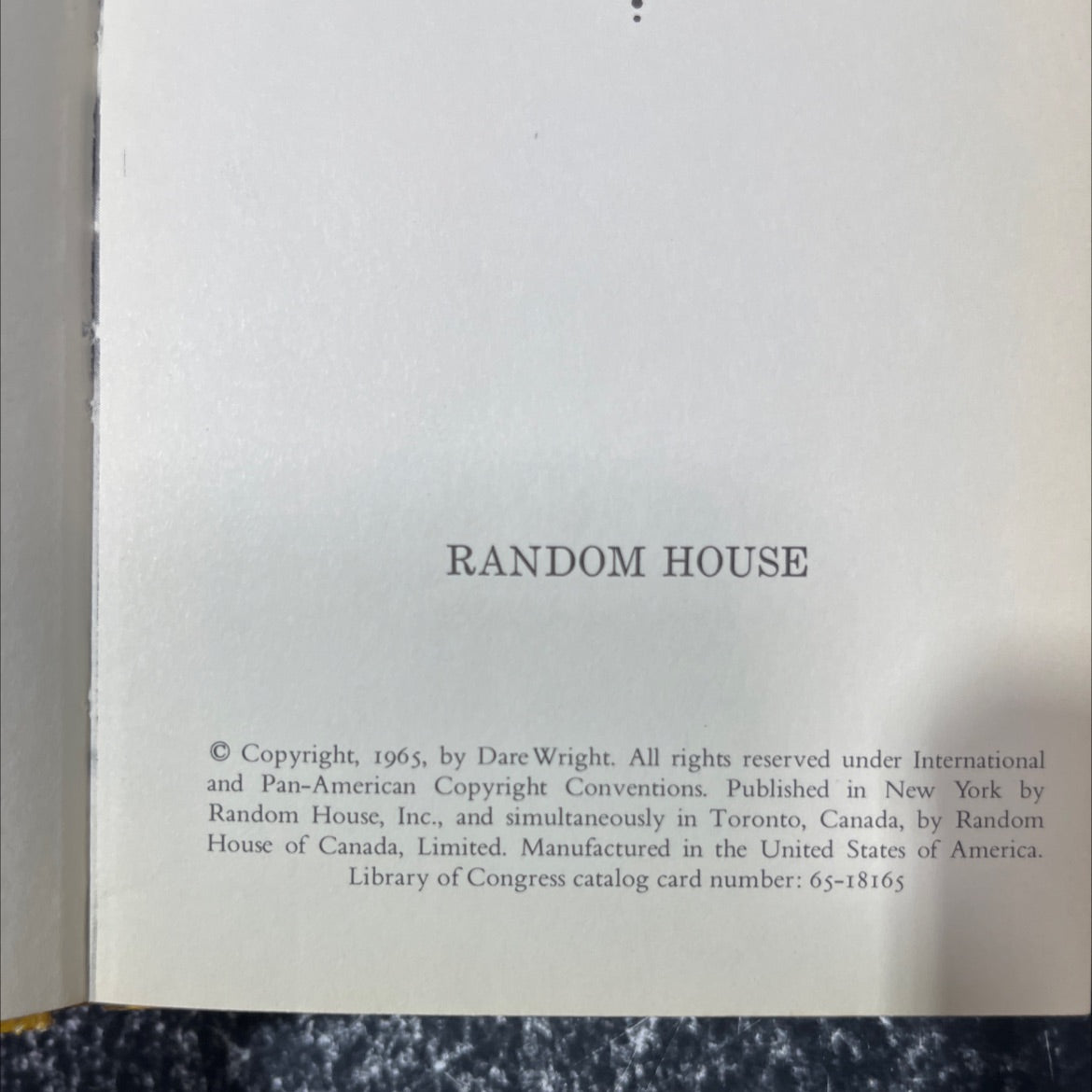take me home book, by dare wright, 1965 Hardcover image 3