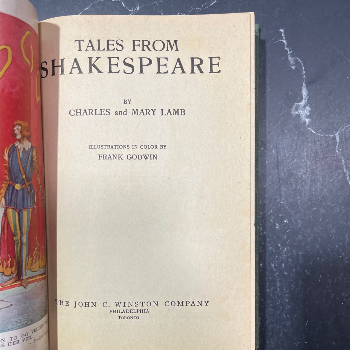 tales from shakespeare book, by charles and mary lamb, 1925 Hardcover image 2