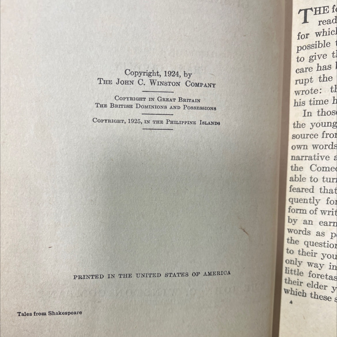 tales from shakespeare book, by charles and mary lamb, 1925 Hardcover image 3