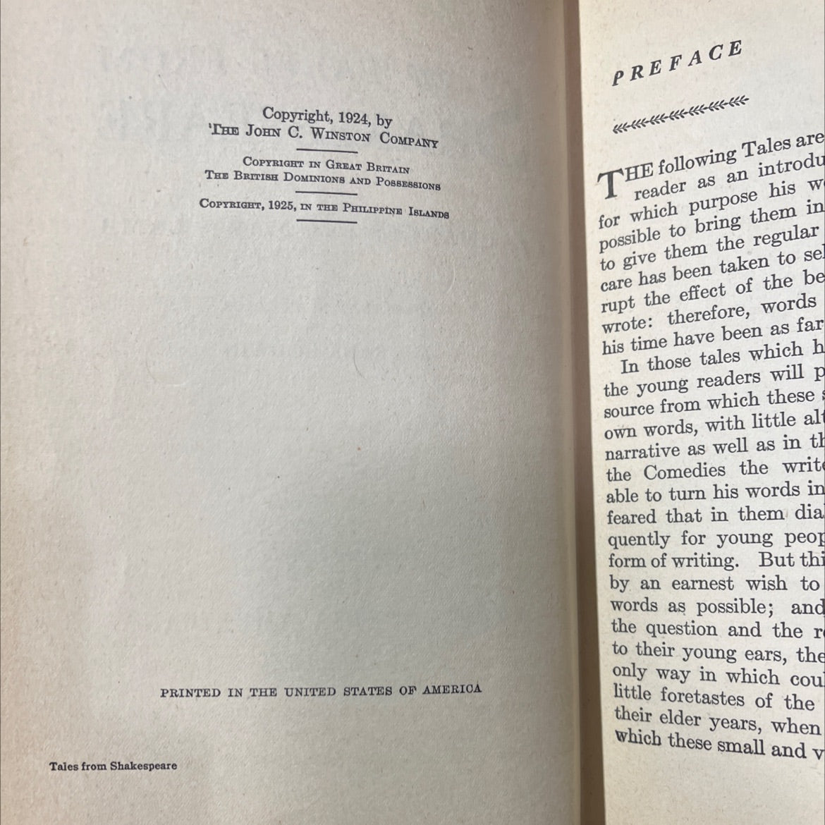 tales from shakespeare book, by charles and mary lamb, 1925 Hardcover image 3