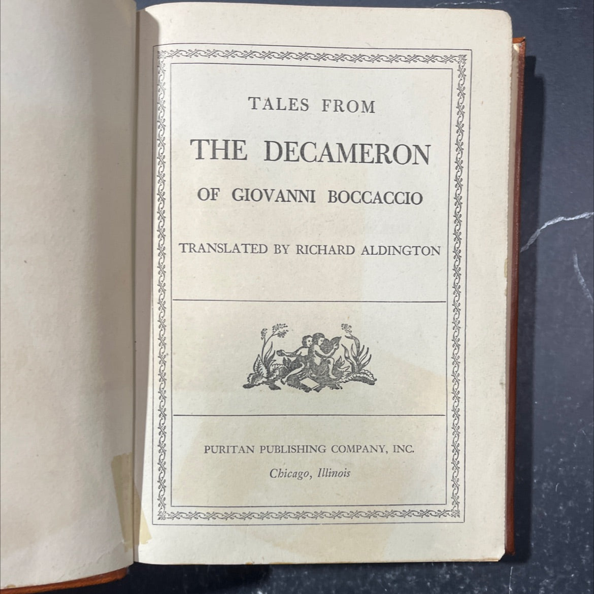tales from the decameron book, by giovanni boccaccio, 1930 Leather image 2