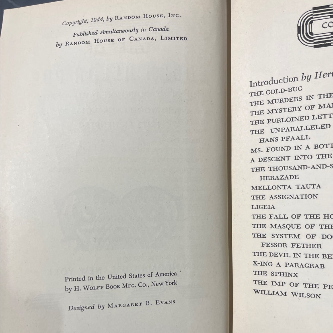 tales of edgar allan poe book, by edgar allan poe, 1944 Hardcover image 3