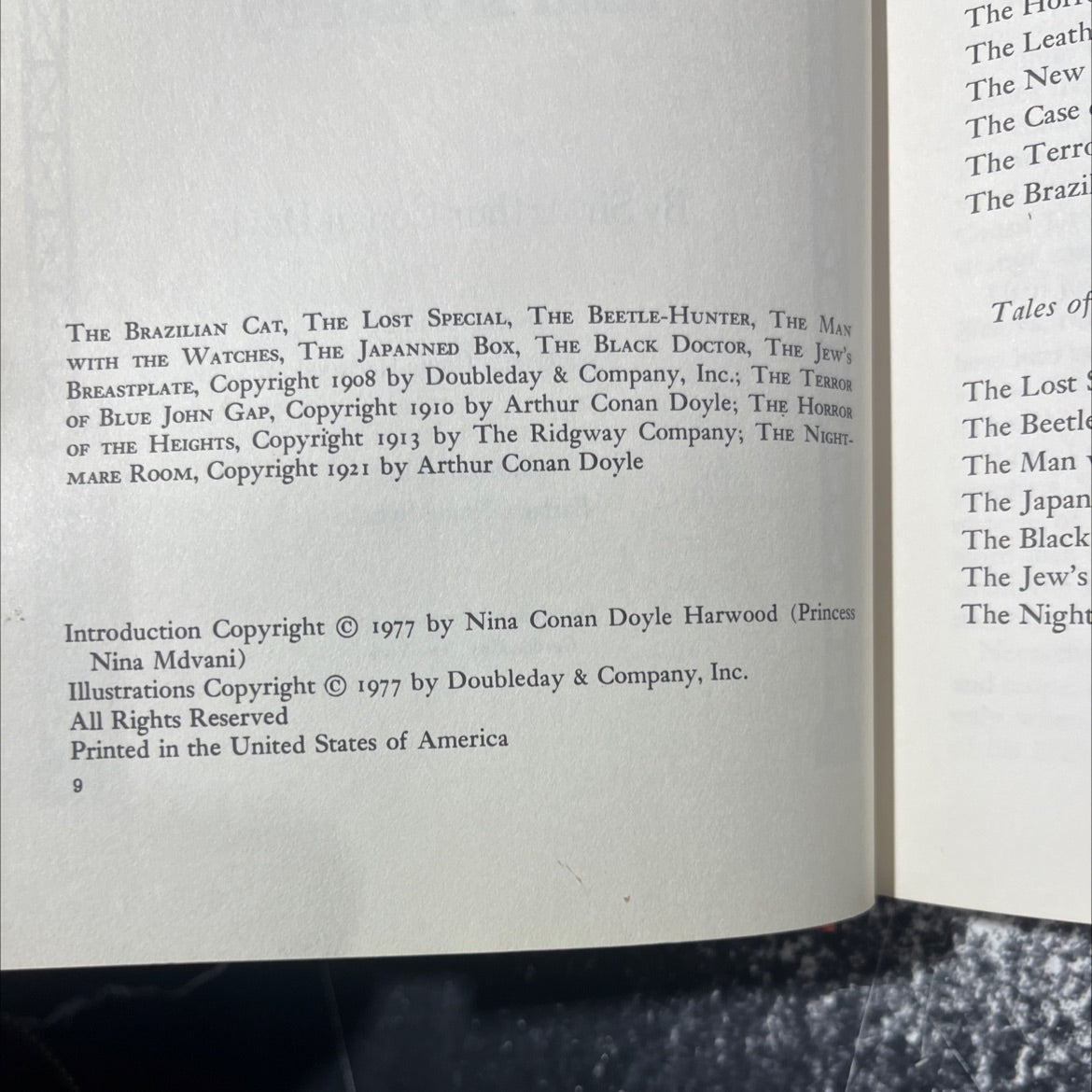 tales of terror and mystery book, by sir arthur conan doyle, 1921 Hardcover image 3