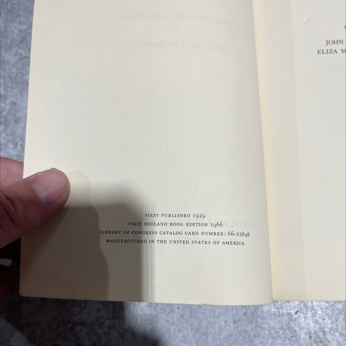 tales of the north american indians selected and annotated by stith thompson book, by Stith Thompson, 1966 Paperback image 3