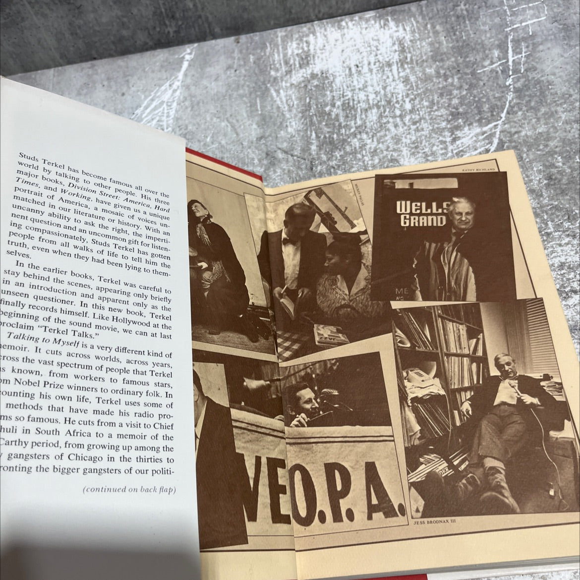 talking to myself book, by studs terkel, 1977 Hardcover image 4