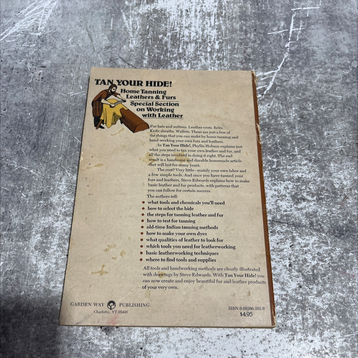 tan your hide! home tanning leathers & furs book, by phyllis hobson, 1980 Paperback image 4
