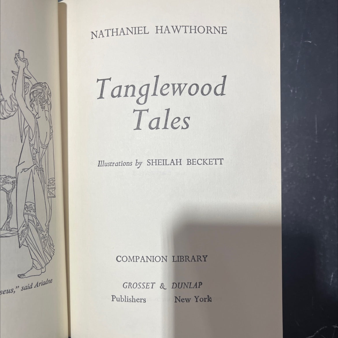 tanglewood tales book, by nathaniel hawthorne, 1967 Hardcover image 2