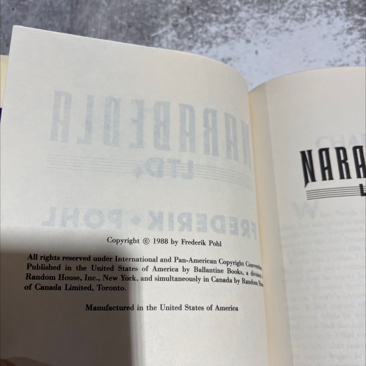 tannarabledla book, by frederik pohl, 1988 Hardcover image 3