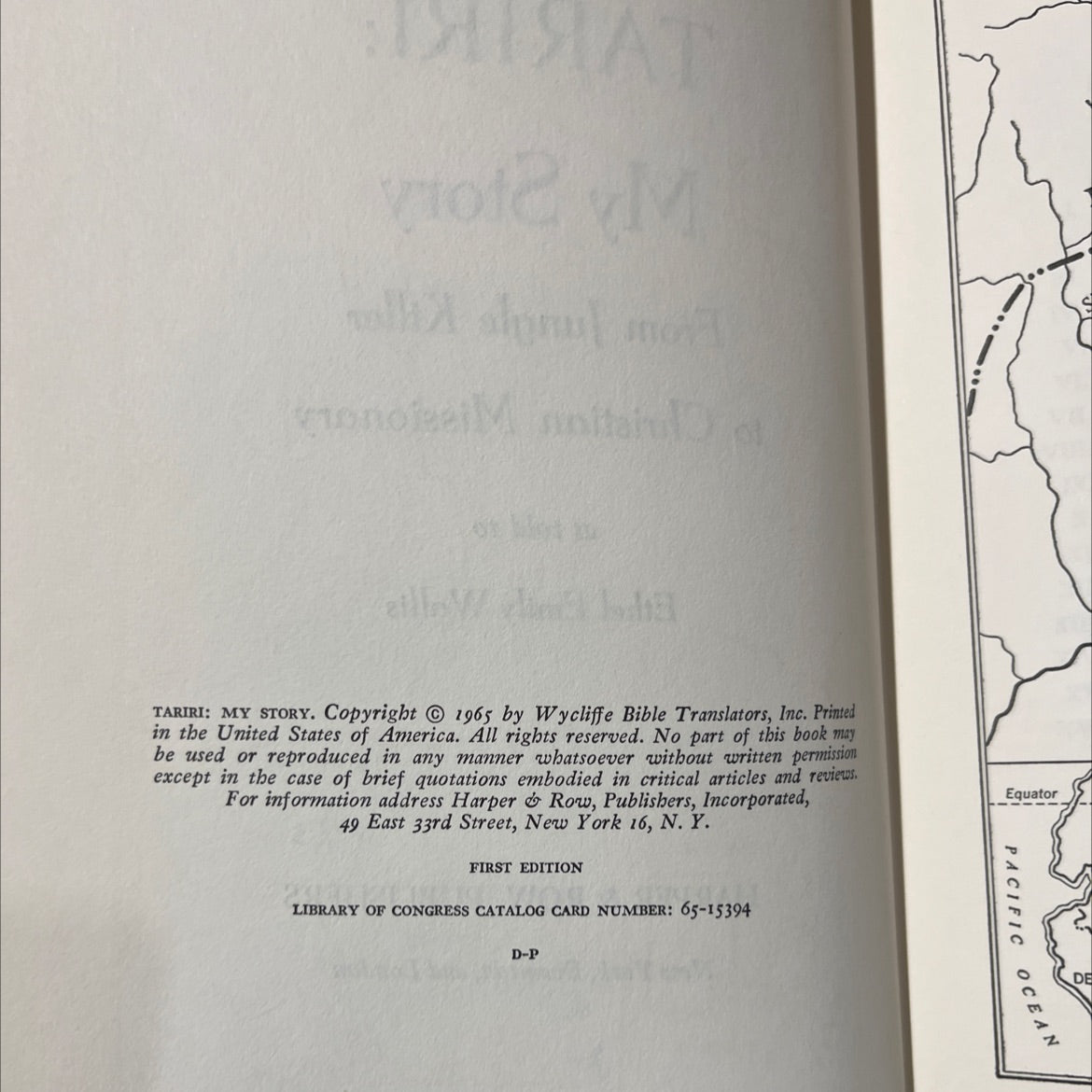 tariri: my story from jungle killer to christian missionary book, by ethel emily wallis, 1965 Hardcover image 3