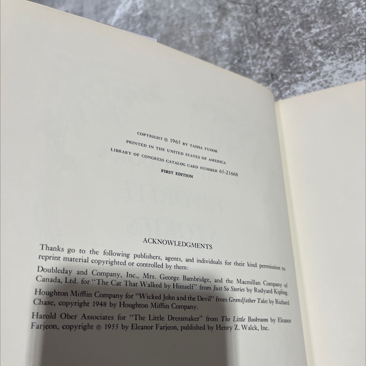 tasha tudor's favorite stories book, by tasha tudor, 1965 Hardcover image 3