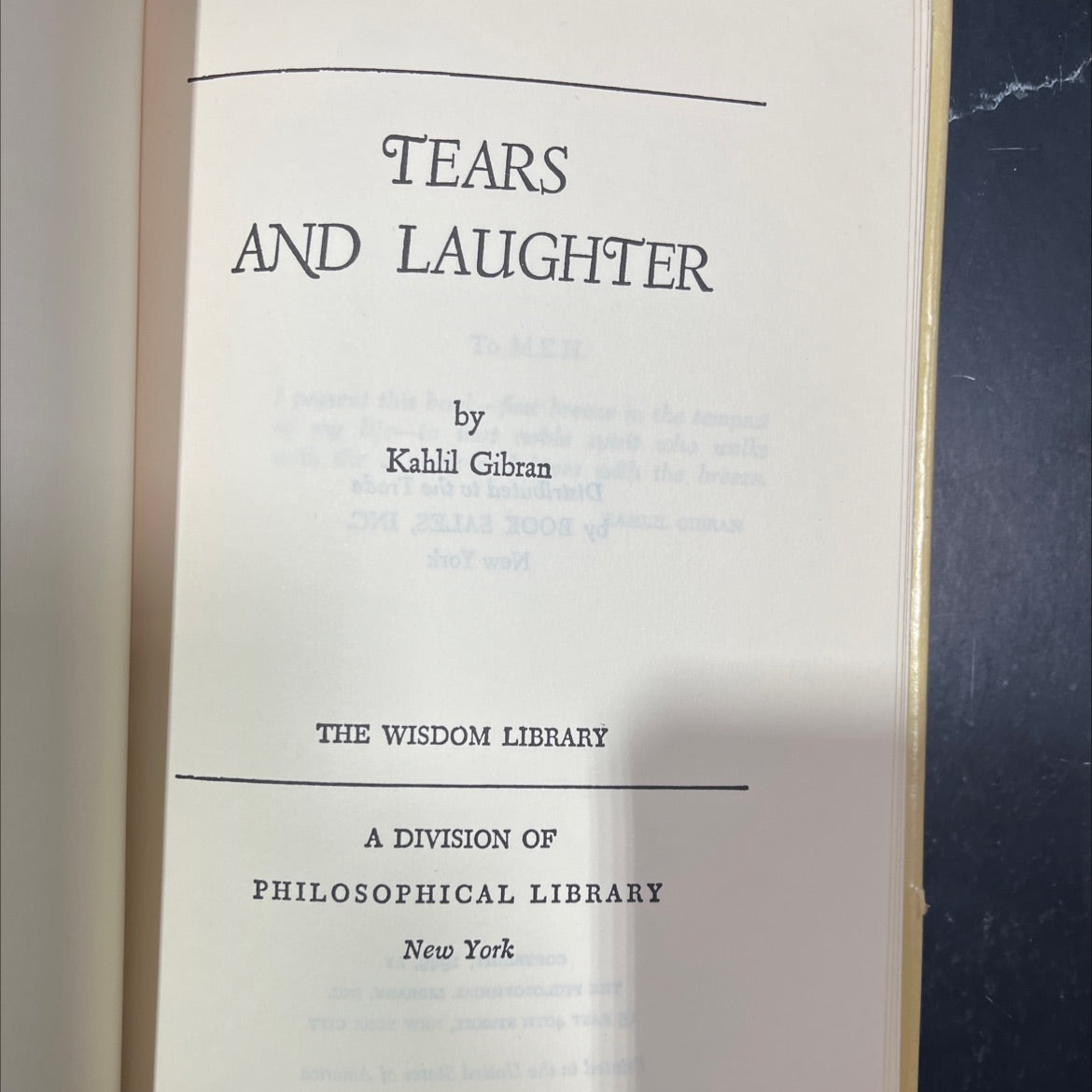 tears and laughter book, by Kahlil Gibran, 1949 Hardcover image 2