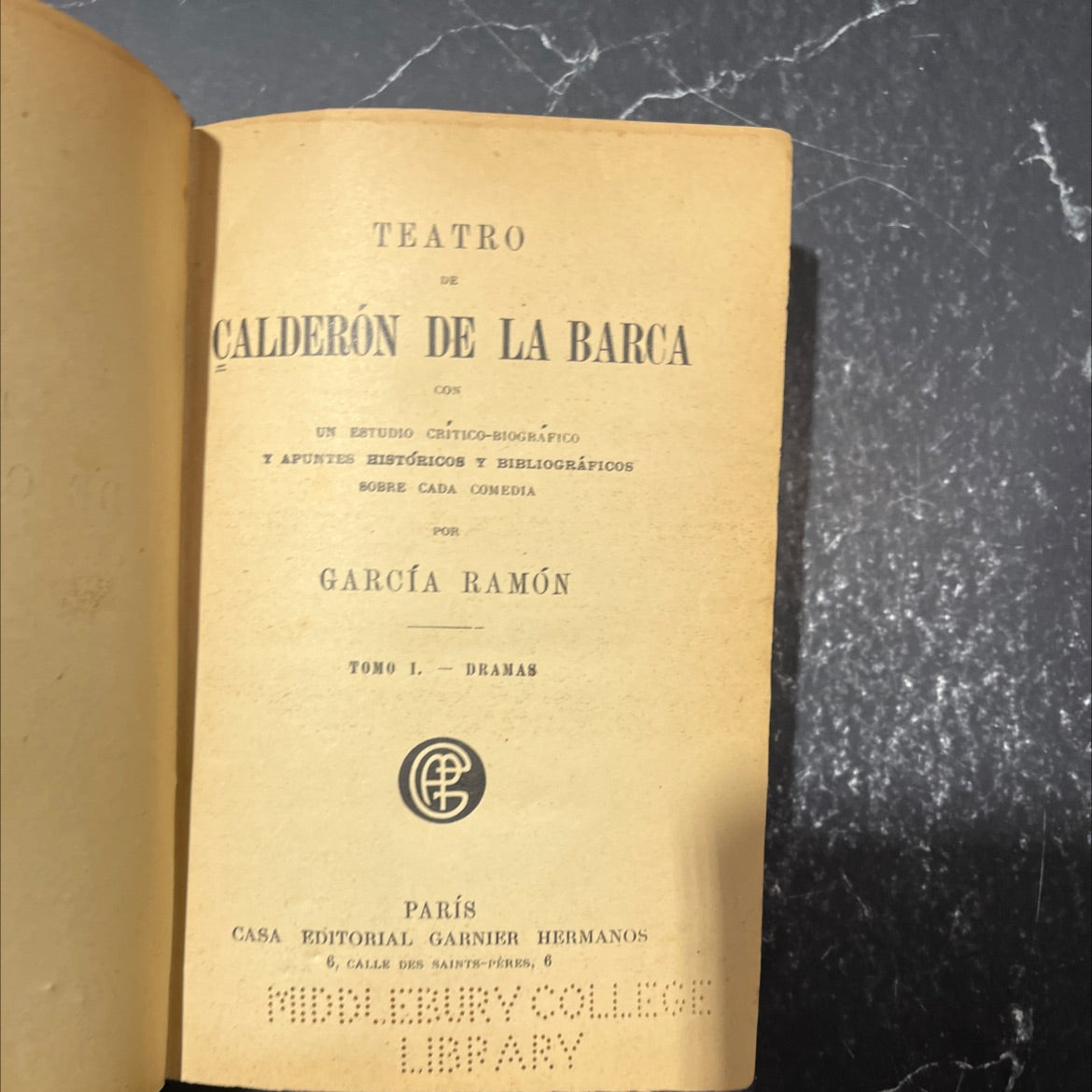 teatro book, by calderón de la barca, unknown Leather image 3