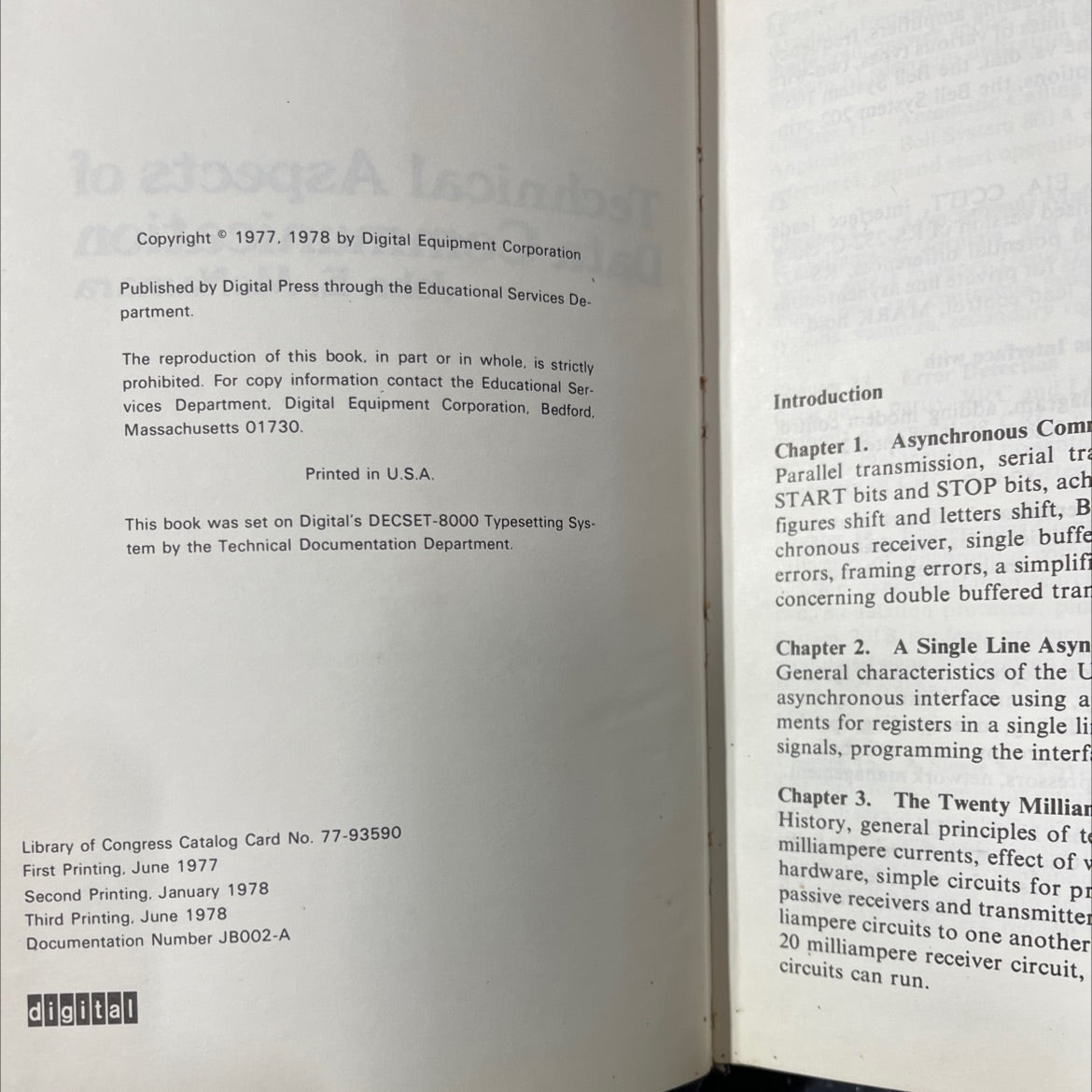 technical aspects of data communication book, by john e. mcnamara, 1978 Hardcover image 3