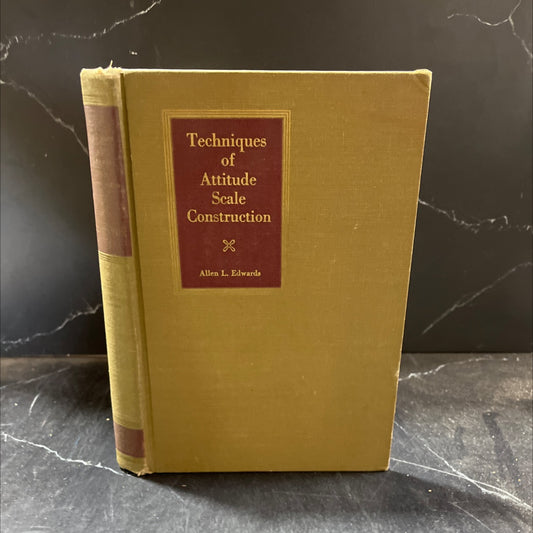 techniques of attitude scale construction book, by allen l. edwards, 1957 Hardcover image 1