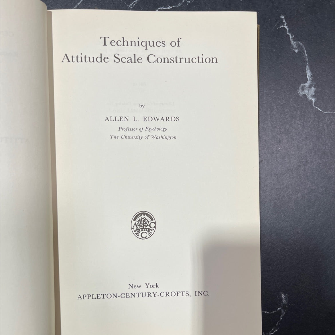 techniques of attitude scale construction book, by allen l. edwards, 1957 Hardcover image 2