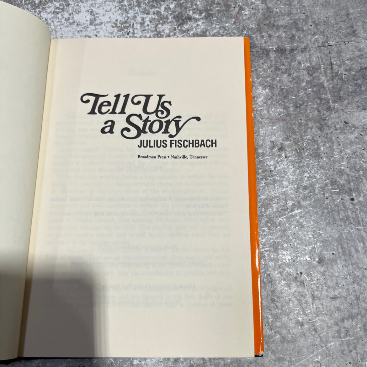 tell us a story book, by julius fischbach, 1978 Hardcover image 2
