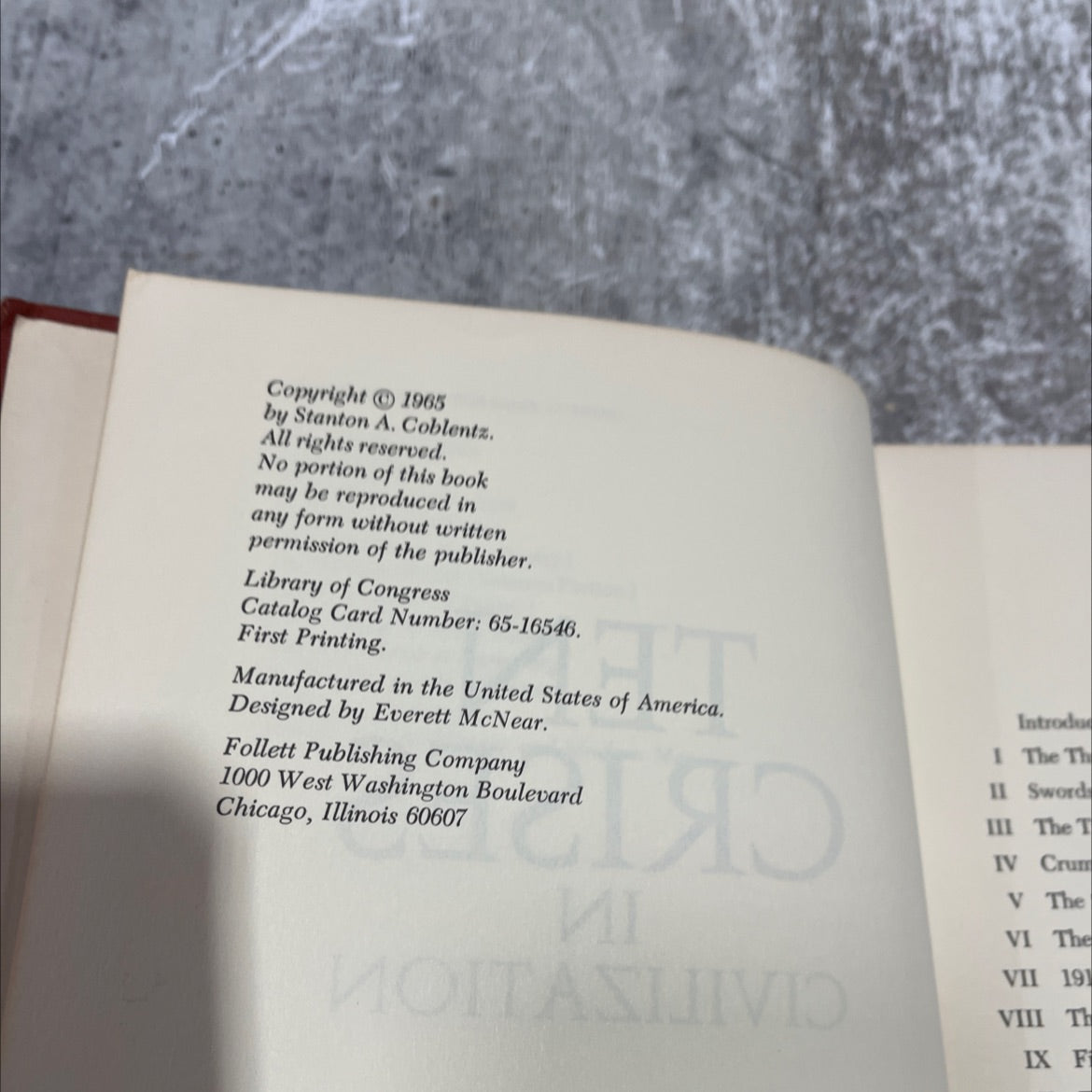 ten crises in civilization book, by stanton a. coblentz, 1965 Hardcover image 3