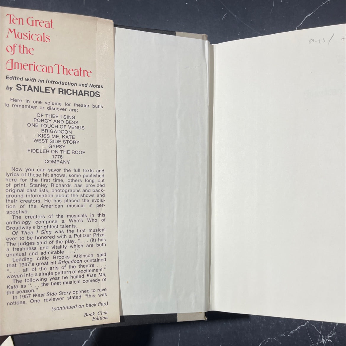 ten great musicals of the american theatre book, by stanley richards, 1973 Hardcover image 4