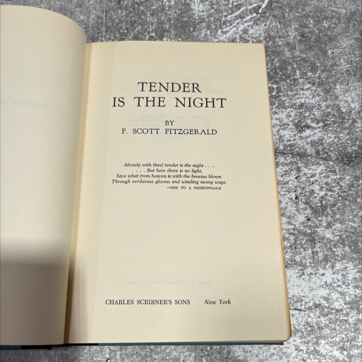 tender is the night book, by f. scott fitzgerald, 1961 Hardcover image 2