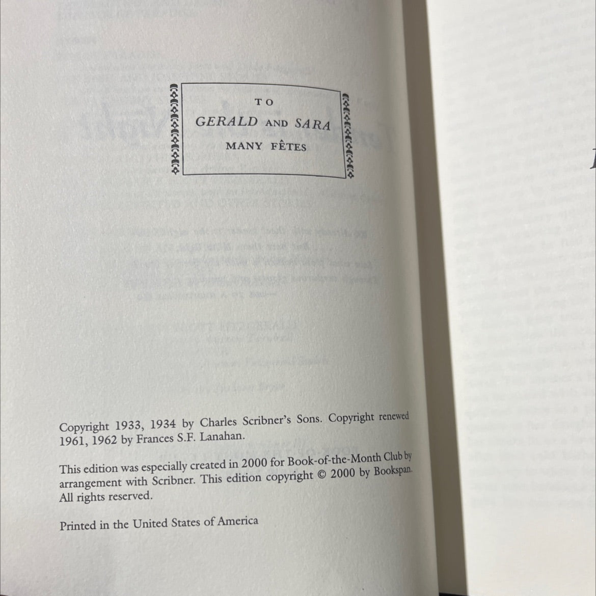 tender is the night book, by f. scott fitzgerald, 2000 Hardcover image 3