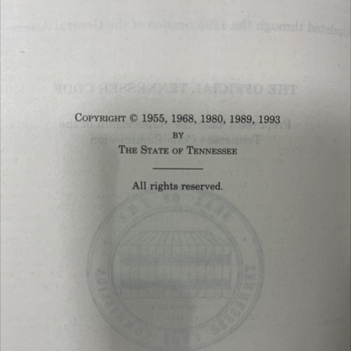 tennessee code annotated volume 10 book, by unknown, 1993 Hardcover image 3