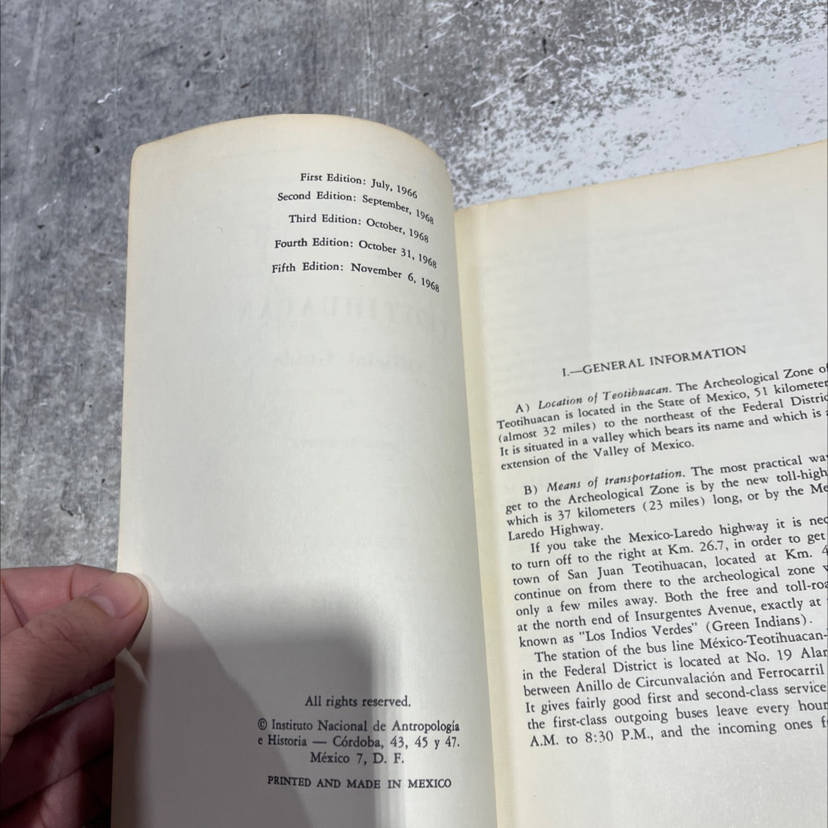teotihuacan official guide book, by jorge r. acosta, 1968 Paperback image 3