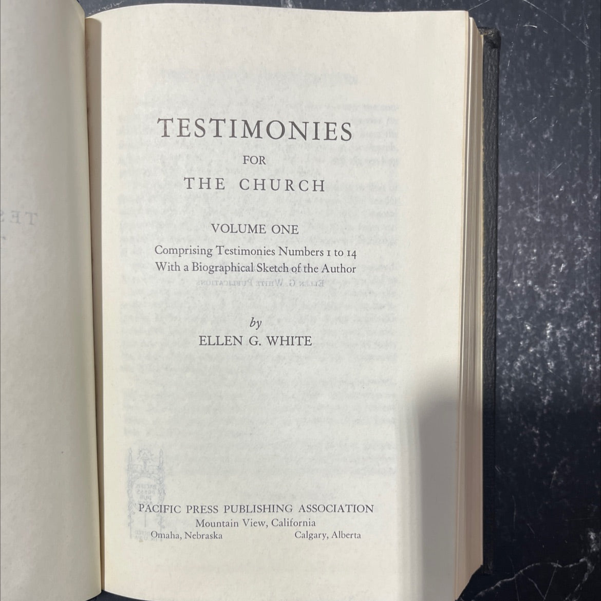 testimonies for the church volume one book, by ellen g. white, 1948 Hardcover image 2