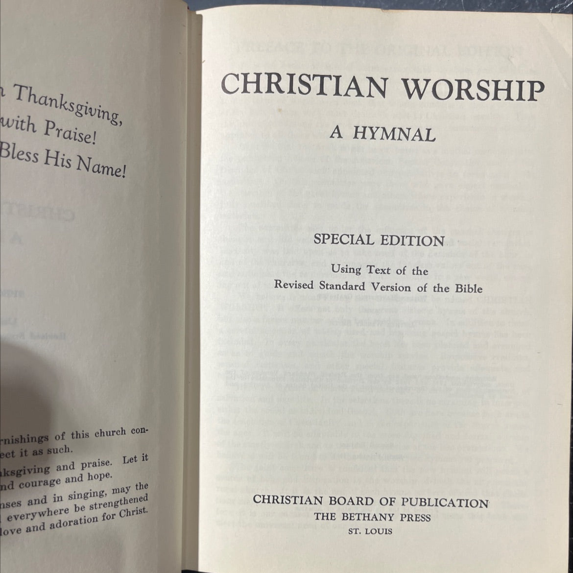 thanksgiving, with praise! bless his name! christian worship a hymnal special edition book, by wilbur haverfield image 2